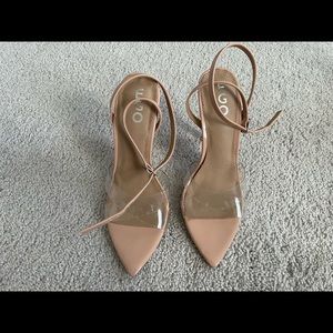 Used EGO Heels-Celia Perspex Pointed Barely There Heel